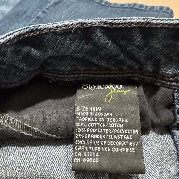 Style & Co.  Dark Blue Relaxed Jeans - Picture 6 of 6